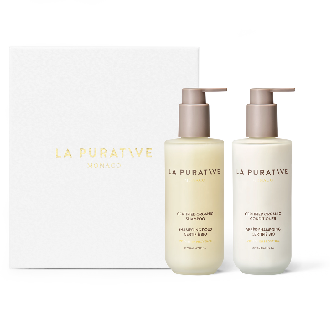 Organic hair care gift set – La Purative shampoo and conditioner