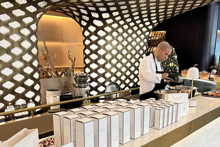 La Purative products showcased at Maya Jah luxury restaurant in Monaco