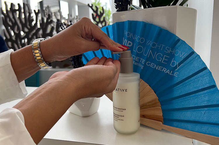 Hand sanitizer La Purative – showcased at Monaco Yacht Show